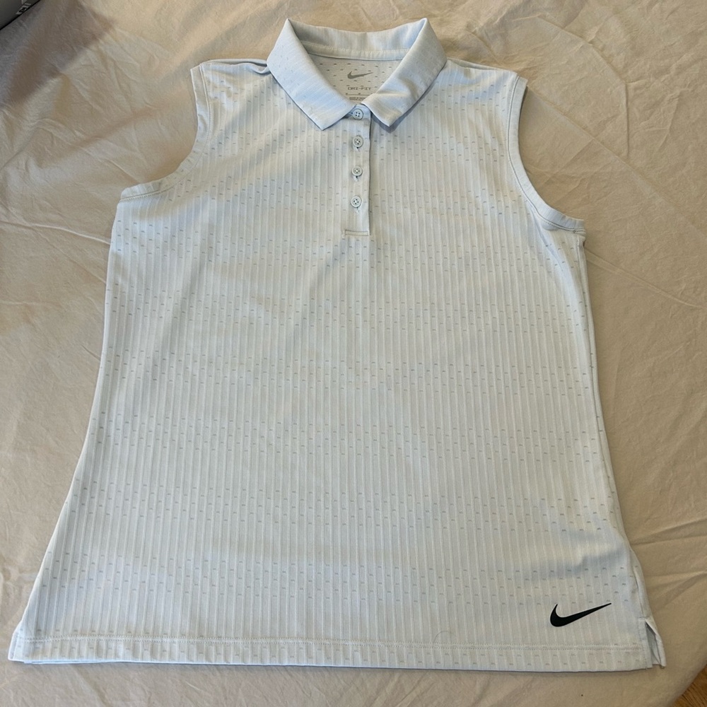 Nike Dri Fit Women's Sleeveless Golf Polo Top Shirt Medium Golfing